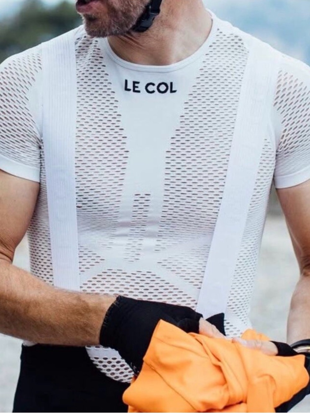 Le Col White Cycling Base Layer Mesh Short Sleeve Jersey Top Size XXL